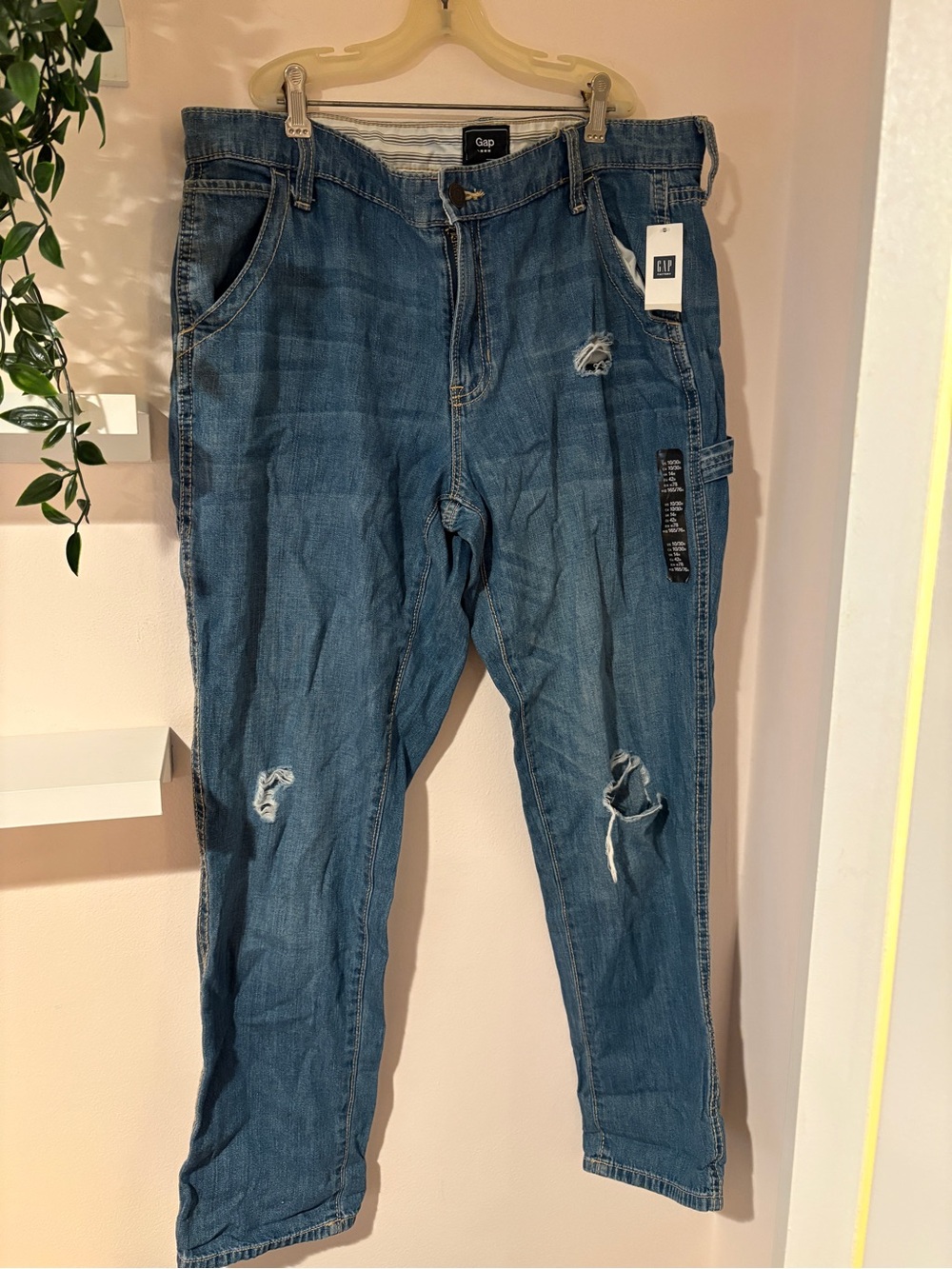 GAP Distressed Carpenter-Style Jeans Size 10/30R NWT